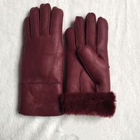 Бесплатная доставка - высокое качество женская мода случайные кожаные перчатки тепловые перчатки женские шерстяные перчатки в различных цветах