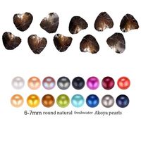 2018 Akoya İstiridye Pearl 6-7mm yeni 27 Mix renk Tatlısu Hediye DIY Doğal İnci Gevşek Süsleri Vakum Paketleme Toptan boncuk