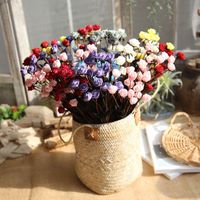 Estilo pastoral 15 cabezas / ramo de rosas con cabezas de flores de seda 50 cm Flores artificiales flores de seda para la boda / decoración del hogar