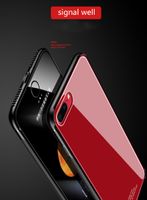 Étui en verre trempé pour iphone x cas de luxe couverture arrière hybride manche antichoc dur pour iPhone 6 6s 7 8 8 plus couverture de téléphone