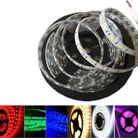 Grootte 16.4ft RGB LED Flexibele Strip Lights SMD 5050 LED's 12 V DC Waterdichte Licht Strips DIY Kerst Home Auto Bar Party Light