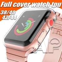 Pour iWatch 5 4 Case 40mm 44mm 38 mm 42 mm Clear Soft TPU Cover Series 1 2 3 Protecteur d'écran Apple Watch