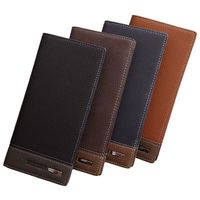 Men Leather Bifold Credit ID Cards Holder Long Wallet Purse ...