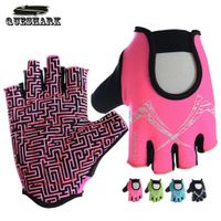 Queshark Body Buildingフィットネス手袋スポーツウェイトリフティンググローブジムトレーニングエクササイズ手袋スリッパ男性女性のための耐性