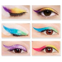 LANBENA Gökkuşağı Parti Moda Kanat Göz kalemi Göz Farı Çıkartmalar Makyaj Glitter Makyaj Fırçalar Araçları Göz Kalemi