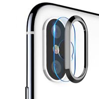 iPhone X 8 7 Plus 강화 유리 + 금속 후면 렌즈 보호 링 카메라 렌즈 화면 보호기 iPhone X iPhone 7 8 Plus