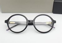 High-quality TB500 glass retro-vintage big-round frame 53-21-145 pure-plank with full-set case prescription galssses freeshipping