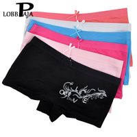 LOBBPAJA Wholesale Lot 12 PCS Woman Underwear Women Cotton Boxers Shorts Ladies Panties Floral Boyshorts Knickers for Women