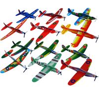 36 unids / lote Venta al por mayor Puzzle Magic Flying Gliders Avión Avión Espuma Volver Avión Niños Niño DIY Juguete Educativo venta caliente