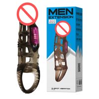 Produkty seksualne Wibratory Penis Rękaw przedłużacza dla mężczyzn Sex Dorosłych Sex Zabawki Extender Solidne dla mężczyzn Penis Opóźnia Opóźnienie Kurowanie dla dorosłych