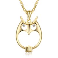 Magnifying glass necklace for reading fashion Owl pendant ne...
