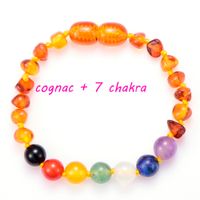 Dernier bracelet de dentition Ambar Natural Ambar pour bébé avec certificat Perles de pierre naturelle uniques 7 chakra