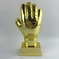 9.4&quot; Soccer Football Resin Goalkeeper Golden Glove Award World Cup Trophy