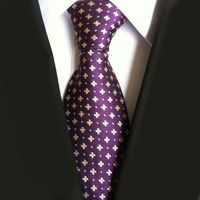 Paisley Jacquard tkane jedwabne męskie krawaty na szyję 8 cm pasiaste krawaty dla mężczyzn biznesu wesele