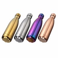 OUTAD 4 Colors Outdoor Water Bottle Bowling Shaped Stainless Steel Vacuum Coke Bottle Dual Hot and Cold Vacuum Insulation