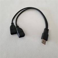 1pcs --- 30cm / 11.8 "USB 2.0 1 개의 남성 분배기 허브 충전 Y 케이블 구리선