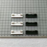 100pcs Large White Black Plastic Pin Safety Pins Brooch base...
