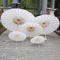 Bridal Wedding Paper Umbrellas Parasols Handmade Plain Chinese Mini Craft Umbrella For Hanging Ornaments Diameter:20-30-40-60cm HH7-993