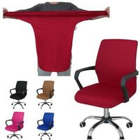 滑らかなポリエステルオフィスチェアの椅子の弾性的なコンピューターのハウスデシャイス洗える取り外し可能な回転黒赤青送料無料