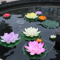 10 cm Folha de Lótus Artificial PU Bud Tipo Fake Pond Flores Flutuantes Água Romântico Casamento Casa Decoração Do Partido Foto Adereços 1 75zx YY