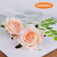 9 Farben! Durchmesser 7 cm Herbst Rose Kopf Künstliche Blumen Home Decor Realistische Seidenblumen Für Hochzeit Liefert YYF56