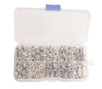 345PCS/BOX Antiqued Silver Metal Bail Connector Links W/Container (10 Styles)