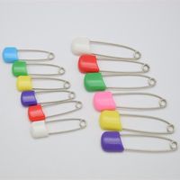 100pcs 40mm 55mm Baby Diaper Pins Colorful Plastic Safety He...