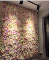 60X40CM Flower Wall 2023 Seta 3D floreale Rose Tracery Wall Crittografia Sfondo floreale Fiori artificiali Fase di nozze creativa