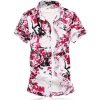 Fashion Printed Shirts Men Hawaiian Shirt Summer Short Sleev...