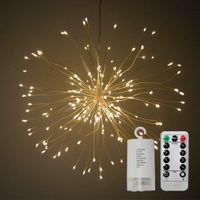 DIY Foldable Bouquet Shape LED String Lights Firework Batter...
