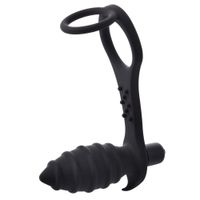 Silicone anal butt plug & Dual Vibration For Men G spot Pros...