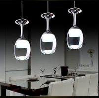 مصباح كأس LED الحديثة مطعم قلادة الخفيفة 5/9/16 أضواء الاكريليك 85V-240V اقترح غرفة صالح غرفة الطعام ، غرفة المعيشة