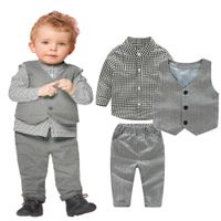 2017 Moda Baby Boy Ubrania Zestawy Gentleman Garnitur Maluch Chłopcy Odzież Zestaw Długim Rękawem Chłopiec Kids Odzież Ustaw Urodziny Stroje
