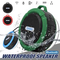 Alto-falantes sem fio Bluetooth 3.0 Speaker impermeável C6 com 5W forte vida longa bateria com microfone e copo de sucção removível