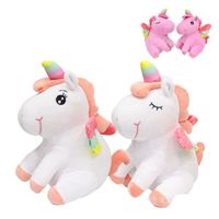 Lovely Plush Unicorn Doll Comfortable Fabric Stuffed Pillow Toy Elastic Cloth Party Favor For Children 20cm Pink White 10 5rb Ww