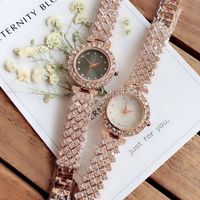 Beiläufige Damen Uhren Diamant Zifferblatt Volledelstahlband Kleid Quarzuhr für Frauen, Frauen, Mädchen best Valentine Geschenk drop