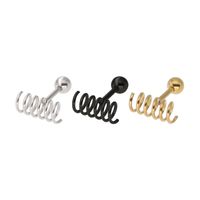 10pc lot Black Gold Spring Earrings Stainless Steel Earring ...