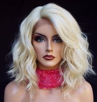 Lace Front Wig New Fashion Charm Womens Short Platinum Blond...