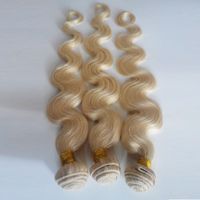Maleisische Braziliaanse Virgin Menselijk Hair Extensions # 613 Body Wave 8-26Inch Fashion Lady Popular 3 4 5 Stks Indian Remy Hair Dhgate