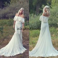  Discount  Bohemian Hippie Style Wedding  Dresses  2019 Beach  