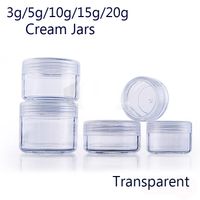3G 5G 10G 15G 15G 20g Vaso vuoto Vaso Cosmetico Bottiglia Eyeshadow Trucco Viso Crema per labbra Balsamo Balsamo Packaging trasparente