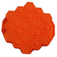 Bienenwaben-Honig-Seifen-Formen Praktische niedrige Temperatur beständige Backen-Formen Einfach zu säubern Silikon-Kuchen-Form populäres 7 5bd BB