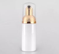 50 ml botella de espuma blanca espuma de oro bomba de espuma dispensador de jabón botella de lottion de plástico