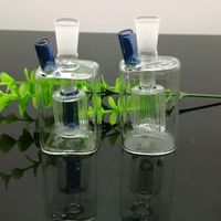 Sıcak yeni mini kare filtre cam su şişesi, Cam Bong Su Boru Bongs Boruları Aksesuarları Kaseler, renk rastgele teslim