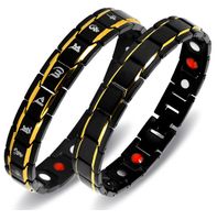 Bio magnetische armband, auniquestyle pure titanium magnetische armband voor vrouwen mannen keten gezondheid energie germanium armbanden mode armbanden