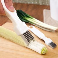 multifunción cocina trituradora rallado cebollas verdes dispositivo de cortar la cebolla se tritura la cebolla cebolleta chalote del cuchillo de la cebolla