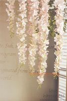 50 STÜCKE Künstliche Hortensien Wisteria Blume String DIY Simulation Hochzeit Arch Quadrat Rattan Wandbehang Warenkorb Kann Erweiterung sein