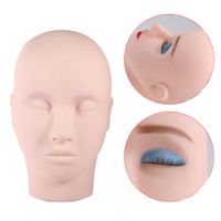 3D Silicone Head Tattoo Practice Head Modelo Pieles de práctica falsas para la práctica de maquillaje permanente