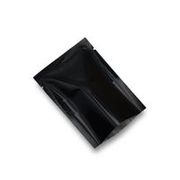 7x10 cm Schwarz Open Top Mylar Paket Taschen 200 Teile / los Wärme Sealable Aluminiumfolie Lebensmittel Aufbewahrungstasche Kaffeepulver Vakuumverpackungen Beutel