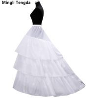 Mingli Tengda Wit / Zwart Baljurk Petticoat Underskirt Crinoline voor bruiloft Prom Dresses Bruids Petticoat Bruiloft Accessoires
